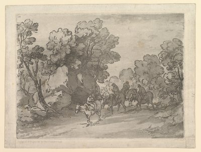 المناظر الطبيعية المشجرة مع الدراجين ، 1 أغسطس 1797. بواسطة توماس غينزبورو