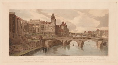مجموعة مختارة من عشرين من أكثر المناظر الخلابة في باريس: منظر Pont au Change ، ومسرح المدينة ، و Pont Neuf ، وسجن Conciergerie ، والمأخوذة من Pont Notre Dame بواسطة توماس غيرتين