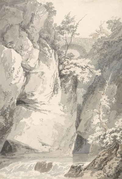 على ضفاف لاغو دي كومو ، c.1796 (يغسل على الجرافيت على الورق) بواسطة توماس غيرتين