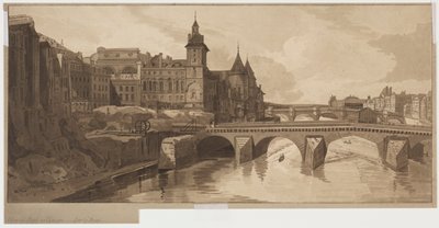 اختيار عشرين من أكثر المناظر الخلابة في باريس: منظر من Pont au Change ، 1802. بواسطة توماس غيرتين