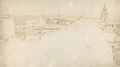 رسم تخطيطي لـ Eidometropolis ، حوالي 1801 (حبر على ورق) بواسطة توماس غيرتين