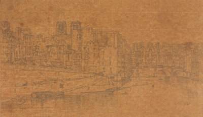 منظر لبونت سانت ميشيل مأخوذ من Pont Neuf ، 1803 (دراسة للوحة 4 من Views in Paris) بواسطة توماس غيرتين