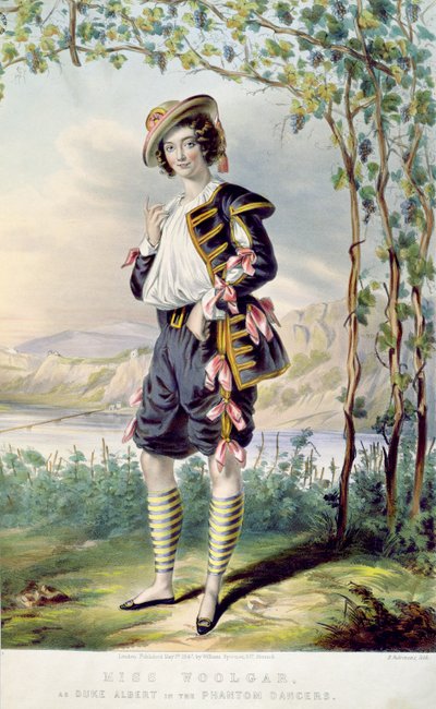 ملكة جمال Woolgar مثل دوق ألبرت في `` The Phantom Dancers &39;&39; ، نقشها D. Fabronius ، 1847 بواسطة توماس هارينجتون ويلسون