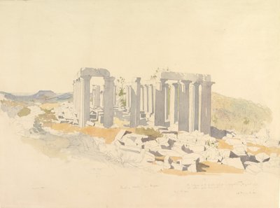 معبد أبولو في باساي 1843. بواسطة توماس هارتلي كرومك