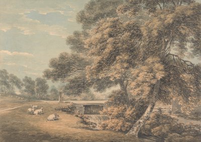 The Trees and River in the Park في كولورتون هول ، ليسيسترشاير بواسطة توماس هيرن