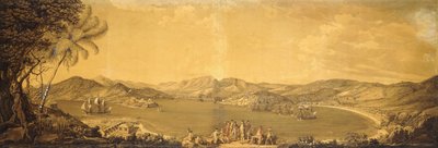 منظر لأنتيغوا: الميناء الإنجليزي ، وخليج فريمان ، وميناء فالماوث ، ومونك هيل ، 1775-76 بواسطة توماس هيرن