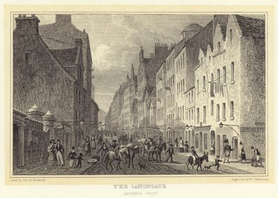 The Canongate ، النظر إلى الغرب (نقش) بواسطة توماس هوسمر (بعد) شيبرد