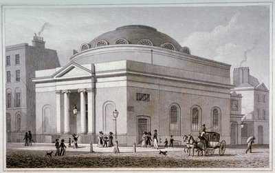 ألبيون تشابل ، لندن ، c1827. بواسطة توماس هوسمر شيبرد