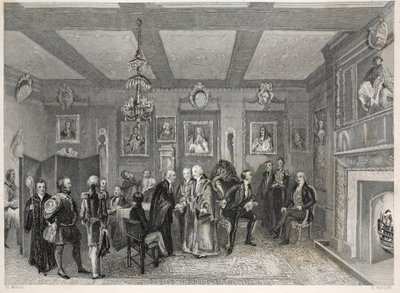 قاعة المجلس ، قاعة فينتنر ، من حانة "London Interiors with the Costumes and Ceremonies". جوزيف ميد ، لندن ، 1843 (نقش الفولاذ) بواسطة توماس هوسمر شيبرد