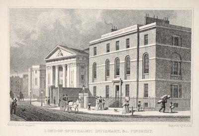 مستشفى لندن للعيون وما إلى ذلك. Finsbury ، من حانة "لندن وضواحيها في القرن التاسع عشر". شركة جونز أوند ، 1827-1829 بواسطة توماس هوسمر شيبرد