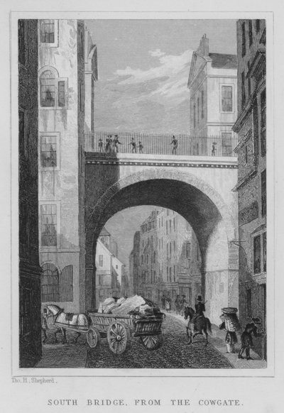 الجسر الجنوبي ، من Cowgate (نقش) بواسطة توماس هوسمر شيبرد