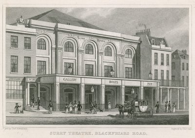 Surrey Theatre, Blackfriars Road, London (engraving) بواسطة توماس هوسمر شيبرد