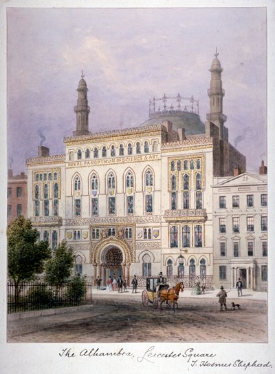 قصر الحمراء ، ليستر سكوير ، وستمنستر ، لندن ، c1858 بواسطة توماس هوسمر شيبرد