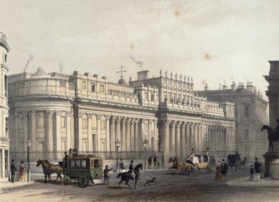 بنك إنجلترا ، نقش بواسطة لويس جول أرنوت (1814-68) ، حانة. 1854 بواسطة E. Gambart und Co. (الطباعة الحجرية) بواسطة توماس هوسمر شيبرد