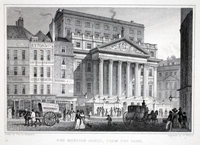 The Mansion House ، من حانة "لندن وضواحيها في حانة القرن التاسع عشر". شركة جونز أوند ، 1827-1829 بواسطة توماس هوسمر شيبرد