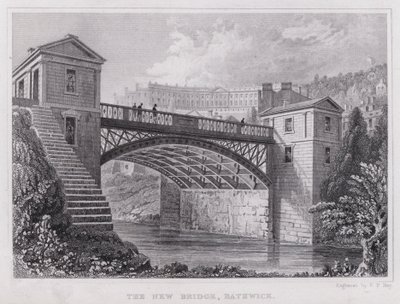 The New Bridge, Bathwick (engraving) بواسطة توماس هوسمر شيبرد