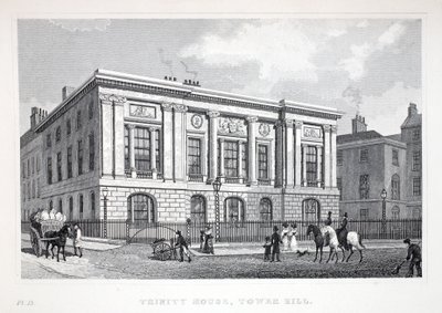 Trinity House ، Tower Hill ، من حانة &39;London and Environs in the Nineteenth Century&39;. شركة جونز أوند ، 1827-1829 بواسطة توماس هوسمر شيبرد