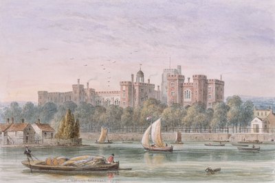منظر لقصر لامبيث من نهر التايمز ، 1837 بواسطة توماس هوسمر شيبرد