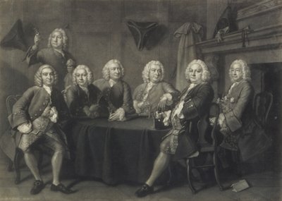 Benn&39;s Club of Aldermen ، منقوش بواسطة J. Faber (mezzotint) بواسطة توماس هدسون