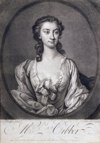 صورة للسيدة سيبر (1714-66) ، ممثلة ومغنية ، نقشها جون فابر (1684-1756) ، 1746 بواسطة توماس هدسون