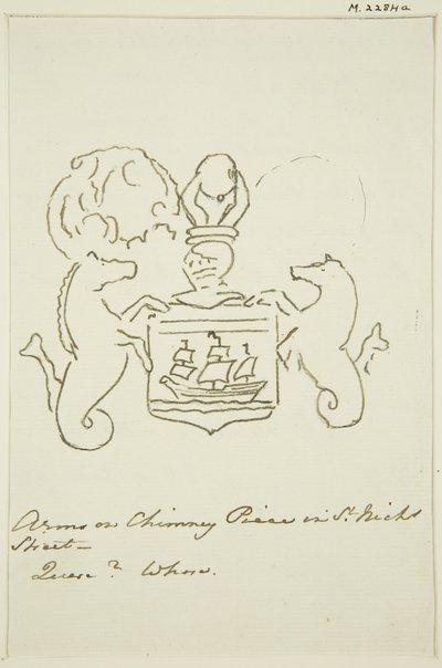 التفاصيل من Fireplace at Hillier's، St Nicholas Street (قلم وحبر على ورق) بواسطة توماس ليسون الأكبر روبوتبهام