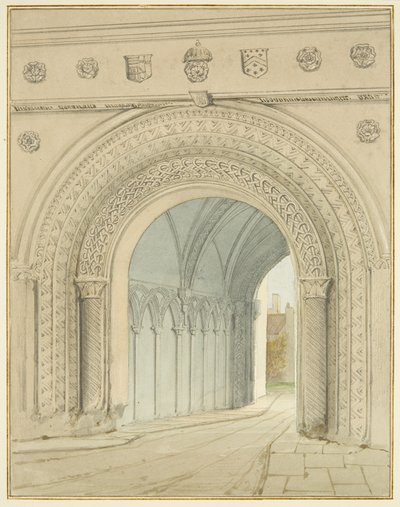 North view of the College Gateway arch (pencil & watercolor on paper) بواسطة توماس ليسون الأكبر روبوتبهام