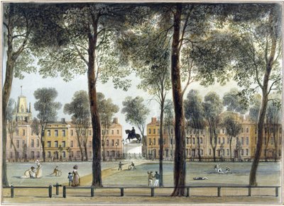 كوين سكوير ، تطل على الجنوب الشرقي بواسطة Thomas Leeson the Elder Rowbotham