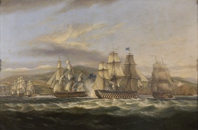 .MS Caledonia و HMS Boyne يطاردون الأسطول الفرنسي إلى طولون بواسطة توماس لوني