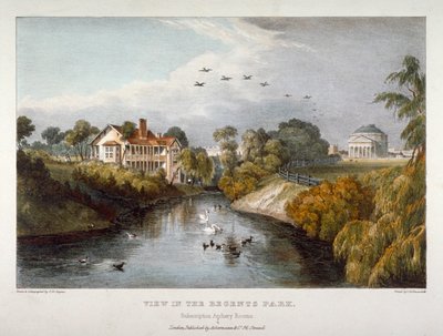 منظر في ريجنت بارك ، سانت ماريليبون ، لندن ، c1830 بواسطة توماس مان باينز