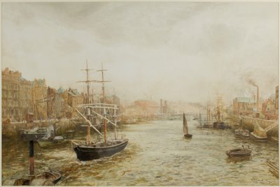 The Quayside ، نيوكاسل (ألوان مائية على ورق) بواسطة توماس ماري ماداواسكا هيمي