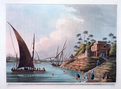 بيت الصيف العربي على قناة منوف ، مصر ، 1801 بواسطة توماس ميلتون