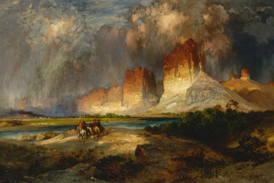 منحدرات نهر كولورادو الأعلى ، إقليم وايومنغ ، 1882. بواسطة توماس موران