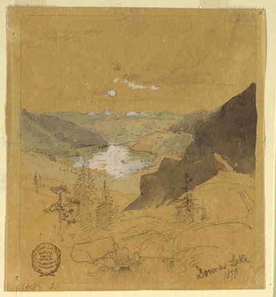 رسم، بحيرة دونر، 1879 بواسطة توماس موران