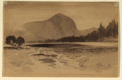 رسم، نبع حار على نهر غاردنر، 1871 بواسطة توماس موران