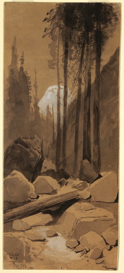 رسم، في وادي يوسمايت، 1872 بواسطة توماس موران