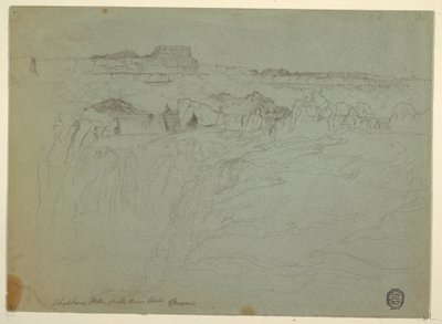 رسم، شلالات شوشون، نهر الأفعى، أيداهو، 1875 بواسطة توماس موران