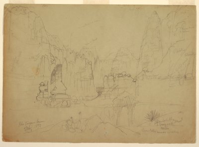 رسم، وادي ريو فيرجين، جنوب يوتا، 1873 بواسطة توماس موران