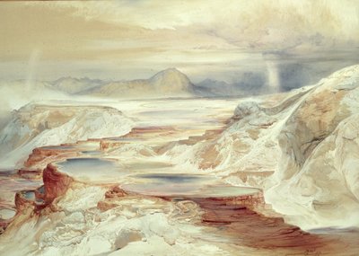 الينابيع الساخنة لنهر غاردينر ، يلوستون ، 1872 بواسطة توماس موران