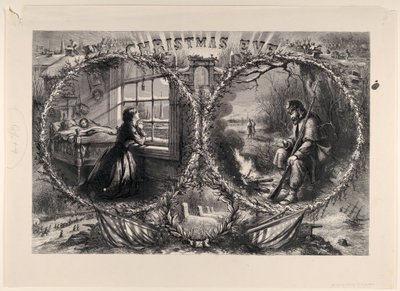 نشرت ليلة عيد الميلاد Harpers Weekly ، 3 يناير 1863 ، 1863. بواسطة توماس ناست
