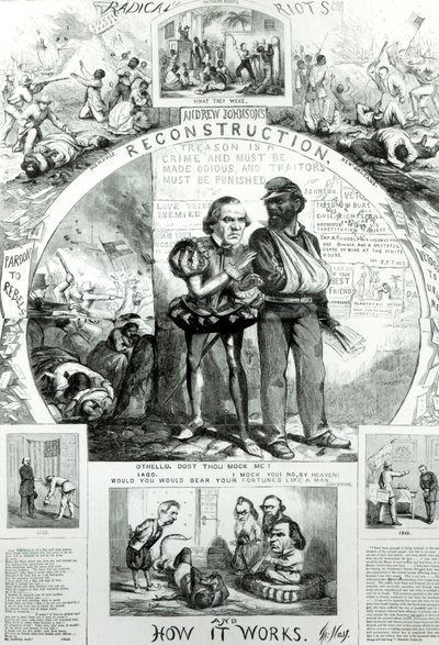 إعادة الإعمار وكيف يعمل ، من المجلد "Harpers Weekly" ، المجلد 10،1866 (مطبوع بالوزن الثقيل) بواسطة توماس ناست