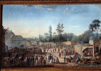 منظر لتويلري بليس دي لا ريفولوشن (1789-1799) لوحة توماس نوديت (1778-1810) بواسطة توماس نوديت