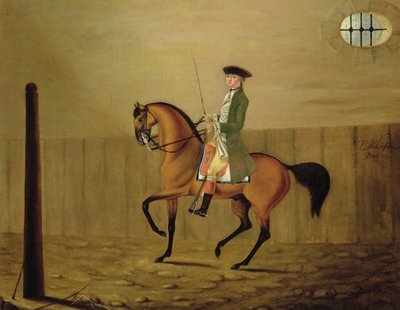 Gentleman on a Bay Horse in a Riding School بواسطة توماس باركنسون