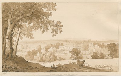قاعة تشارتلي: رسم بني داكن ، 1837 بواسطة توماس بيبلو وود