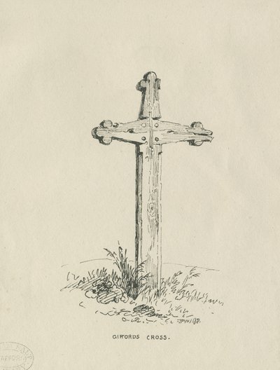 Chillington Hall- "Giffard" s Cross ": الرسم بالقلم الجاف والحبر ، 1838 بواسطة توماس بيبلو وود