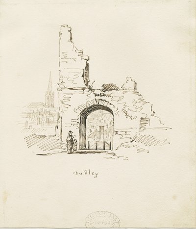 قلعة دودلي - The Keep: رسم بالقلم الرصاص ، و [القرن التاسع عشر] (رسم) بواسطة توماس بيبلو وود