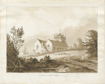 كنيسة فورتون: غسل الرسم ، و [؟ 1838] (رسم) بواسطة توماس بيبلو وود