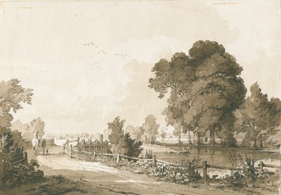 Haywood العظيم - بوابات الفيضان على نهر ترينت: رسم بالقلم الداكن ، 17 يوليو 1838 بواسطة توماس بيبلو وود