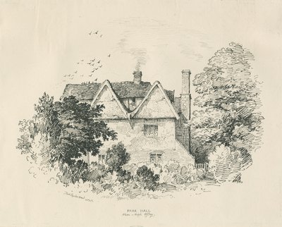 High Offley - Park Hall: الرسم بالقلم الرصاص والحبر (نقش) بواسطة توماس بيبلو وود