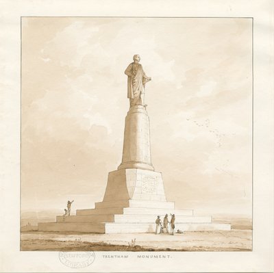 ترينتام - نصب تذكاري لدوق ساذرلاند: رسم بالقلم الجاف ، 1838 بواسطة توماس بيبلو وود