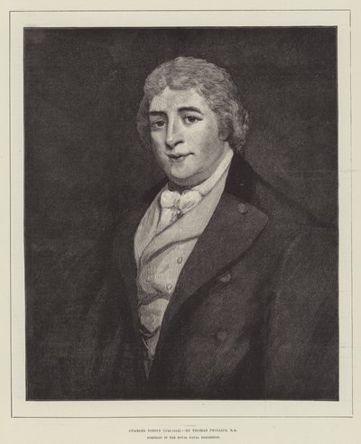 تشارلز ديبدين (1745-1814) ، صورة في المعرض البحري الملكي بواسطة Thomas Phillips